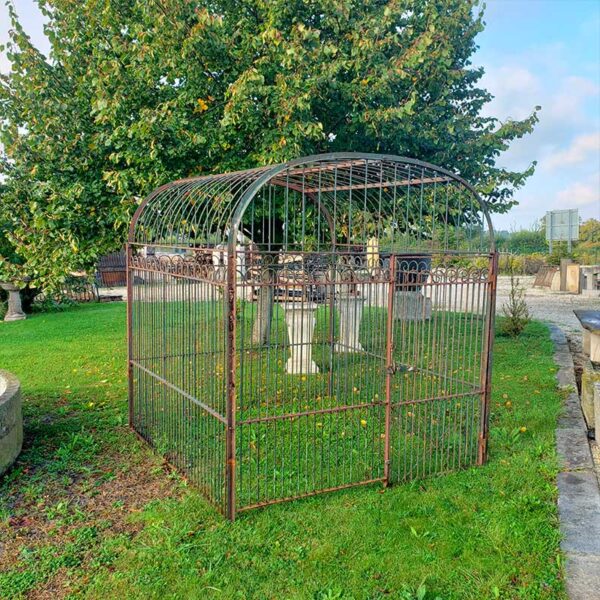 antique decorative wrought iron aviary