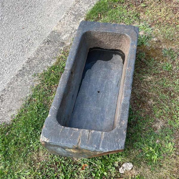 antique rectangular smooth slate trough