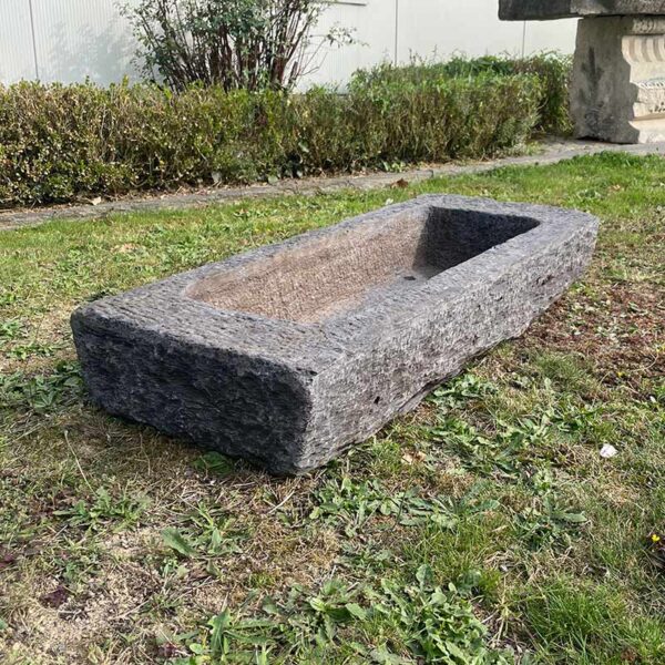antique slate trough with rough irregular edges
