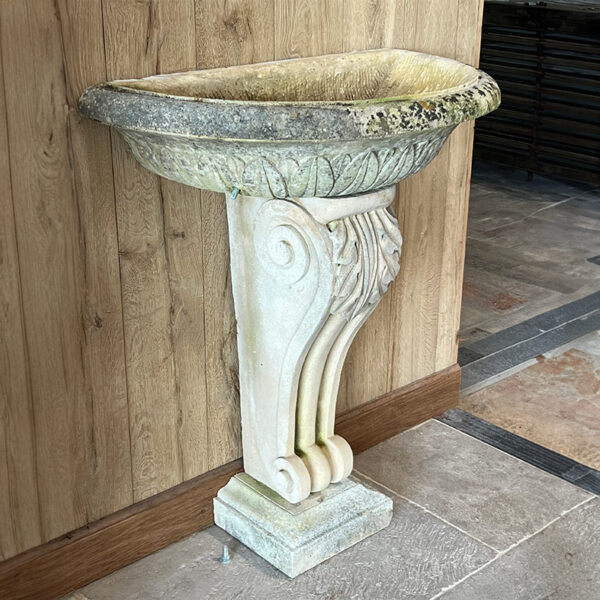 antique wall mounted stone basin