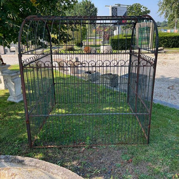 large antique metal aviary