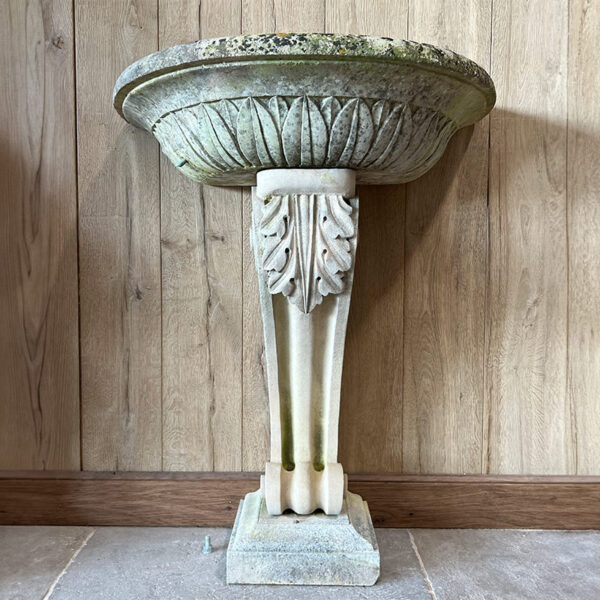 stone basin and column set