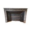antique grey marble fireplace in Louis XVI style