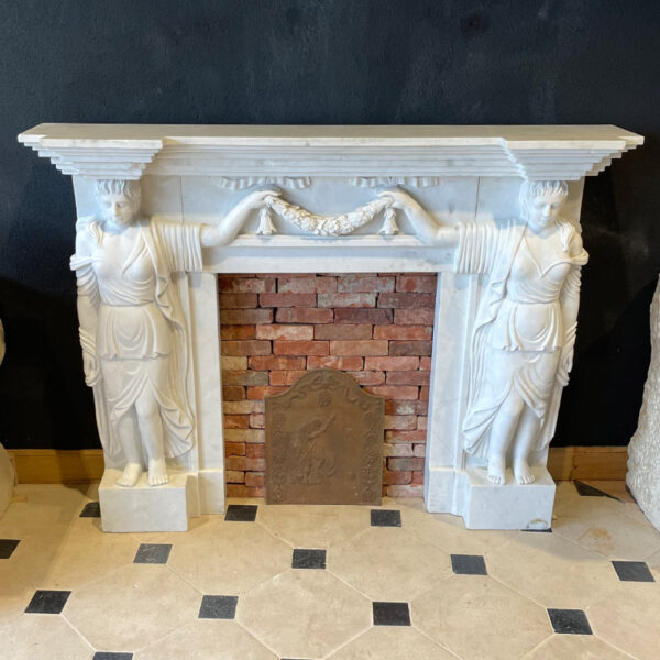 antique marble fireplace in applique