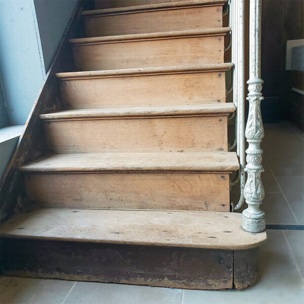 Authentic wooden staircase