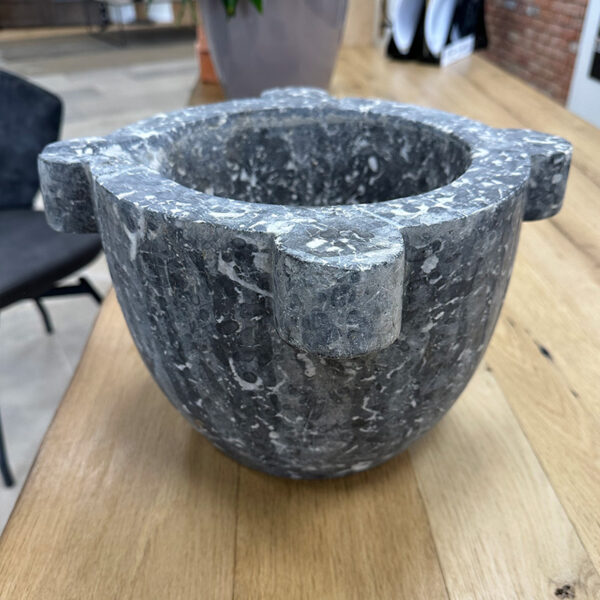 Mortar in black marble