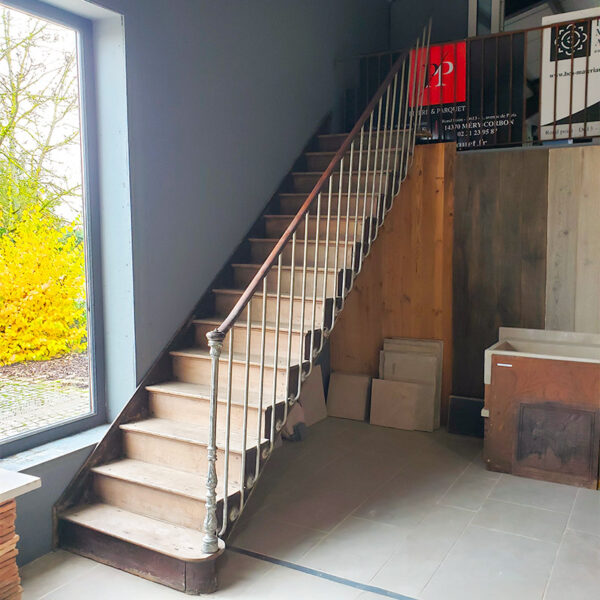 straight staircase in antique style