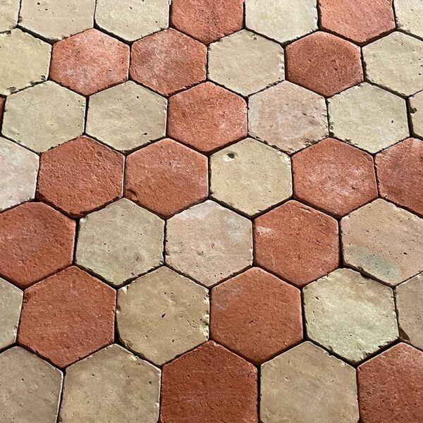 aged red and beige terracotta tiles