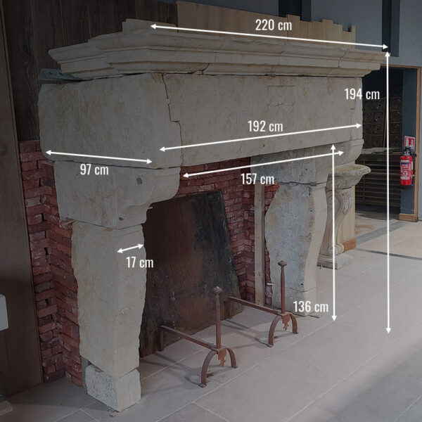 dimensions large limestone fireplace 1560