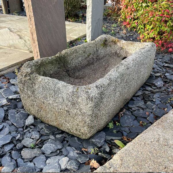 granite trough with very rustic look
