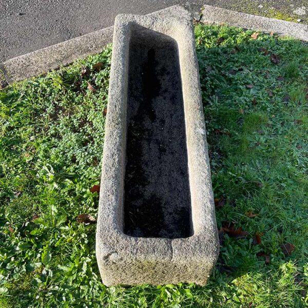 large rectangular granite trough