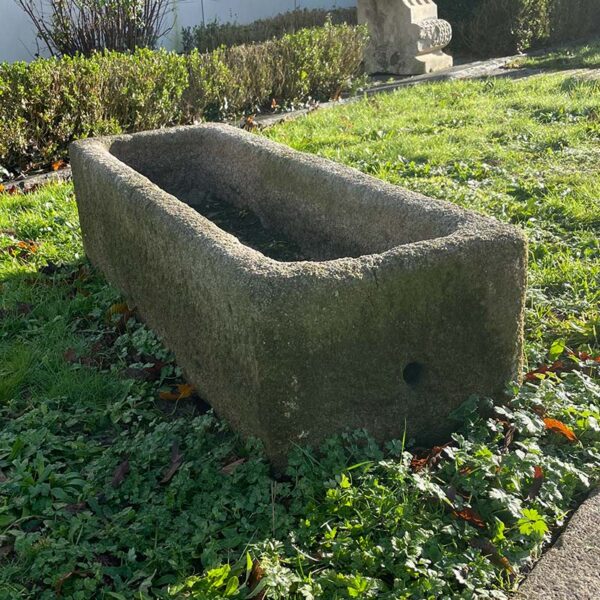 large rustic granite trough