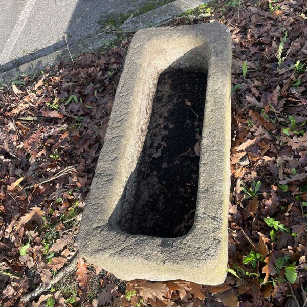 old rectangular granite trough