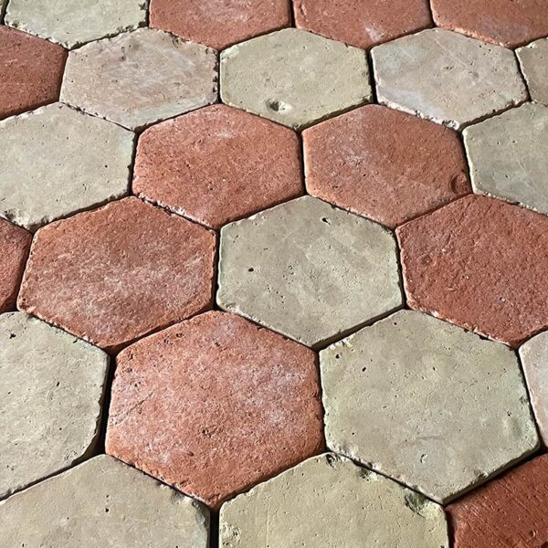 reproduction hexagonal terracotta tile mixed