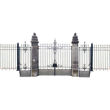 splendid antique entrance gateway gate, railings and pillars