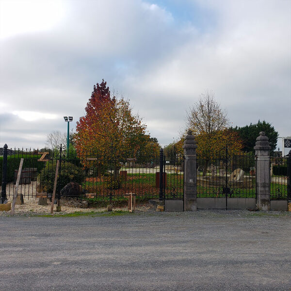 very long antique property entrance