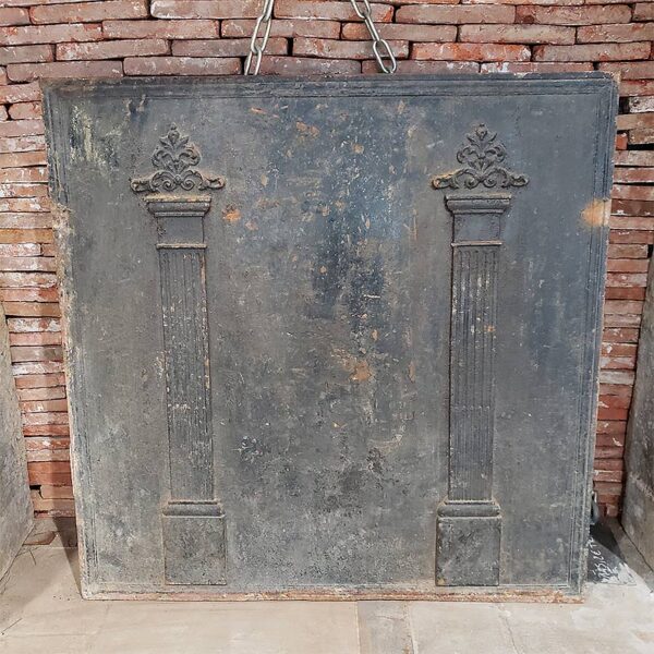 antique fireplace plate with pilasters
