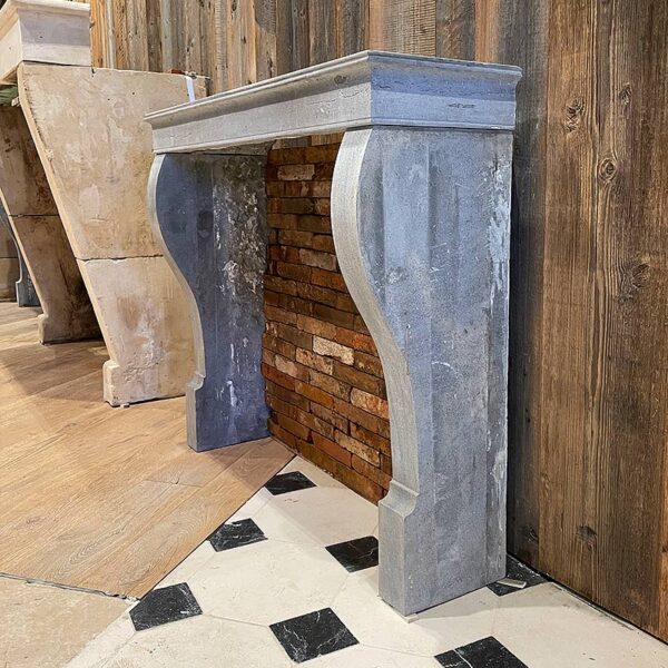 antique grey fireplace