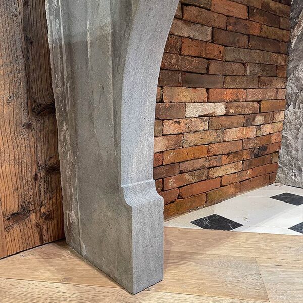 antique grey fireplace base