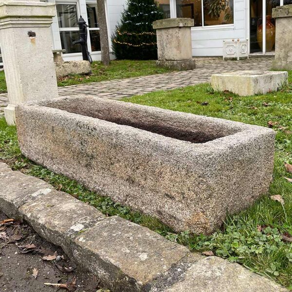 antique rectangular granite trough