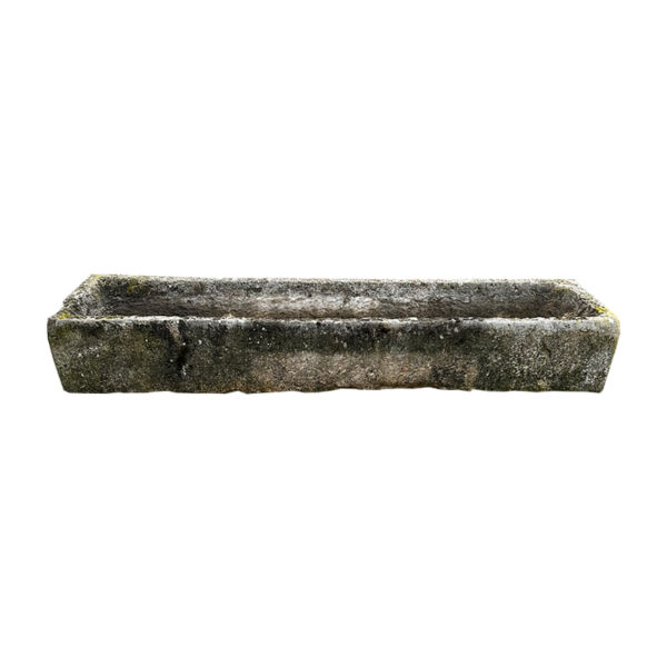 antique rectangular limestone trough