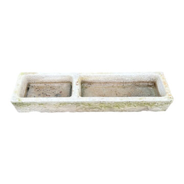 antique stone trough with two basins in stone
