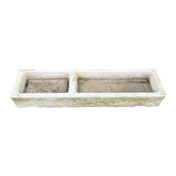 antique stone trough with two basins in stone