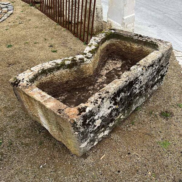 antique trough in reclaimed stone