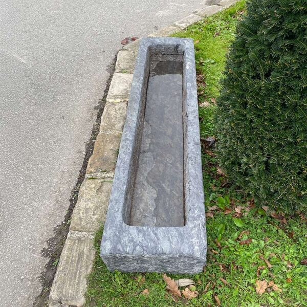 authentic antique trough in slate