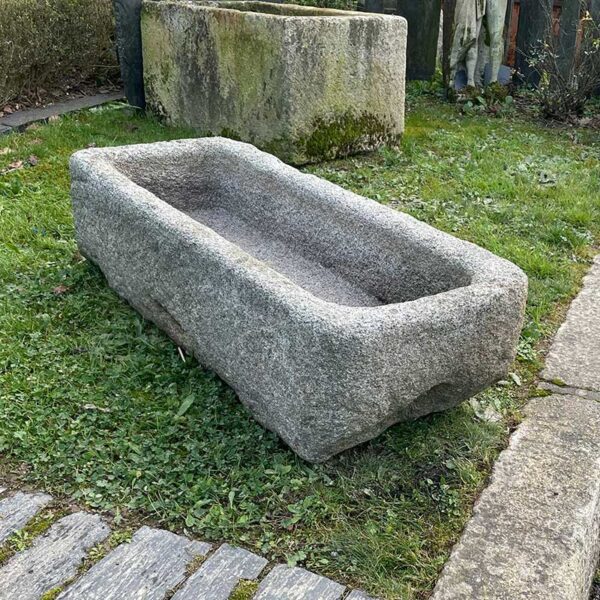 beautiful granite trough for rustic garden