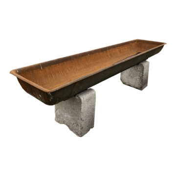 cast iron trough on limestone base