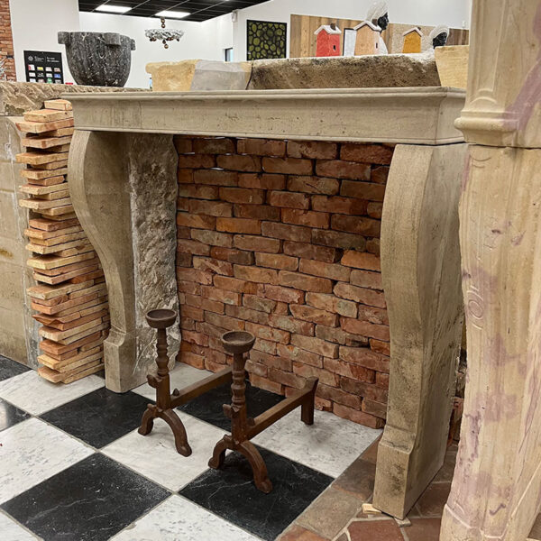 country fireplace with curved jambs