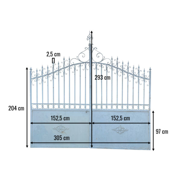 dimensions reclaimed antique wrought iron gates