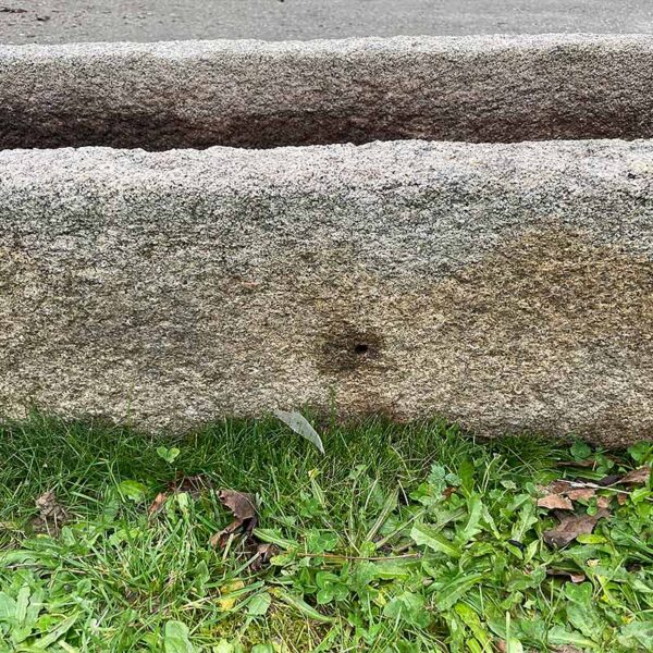 granite trough rectangle with hole