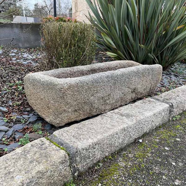 granite trough with rustic surface