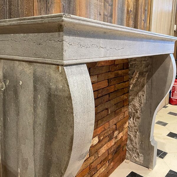 grey fireplace curved jambs