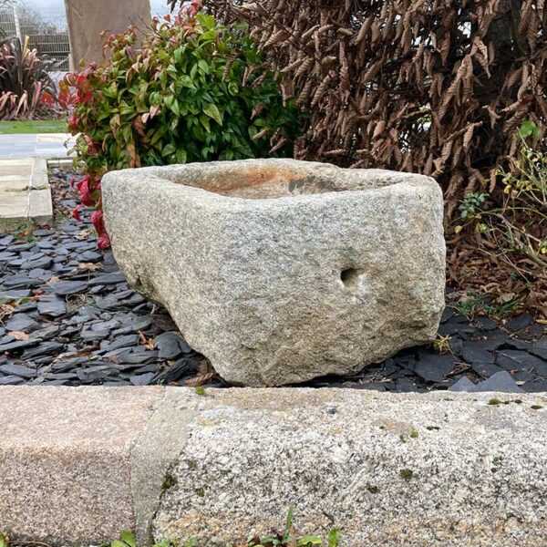 hole of small reclaimed granite trough