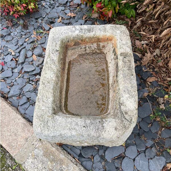 interior of small granite trough