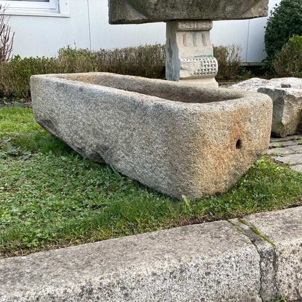 large antique granite trough