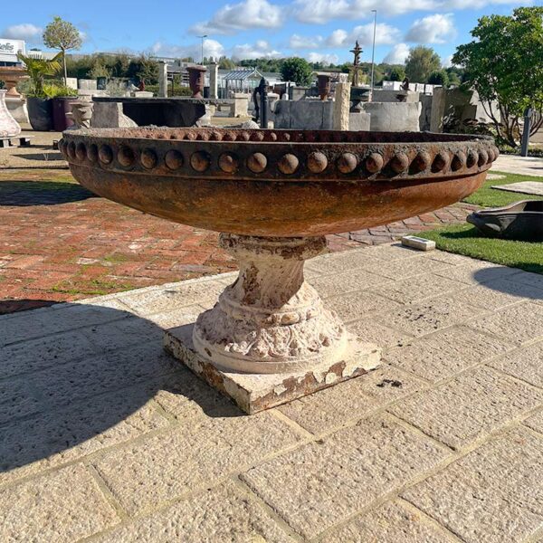 large cast iron bowl as brazier