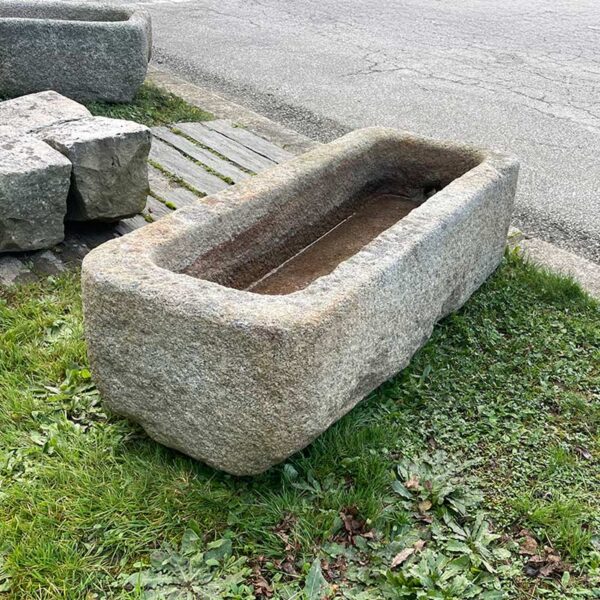 large reclaimed granite trough