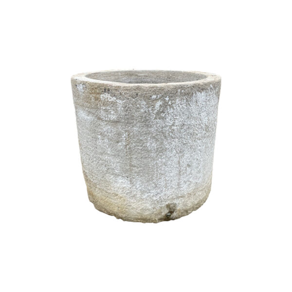 large round limestone vat