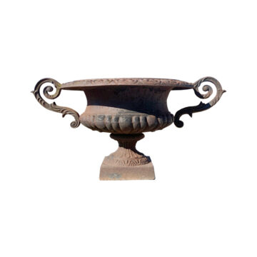 pair of cast iron medicis vases