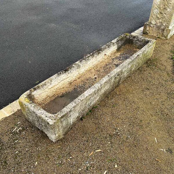 reclaimed rectangular trough with patina