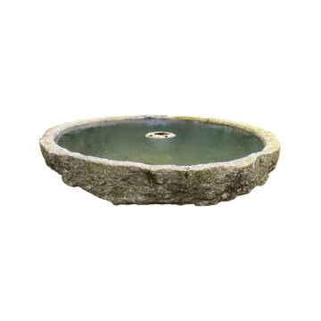 reclaimed shallow pool in stone