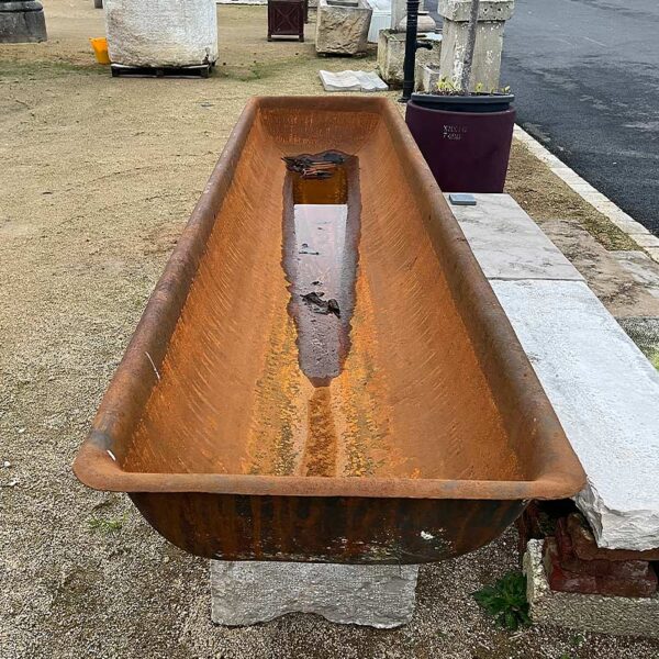 rectangular cast iron trough