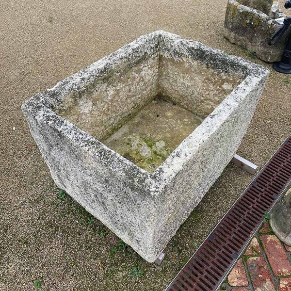 rectangular stone trough