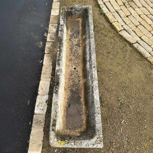rectangular trough in stone