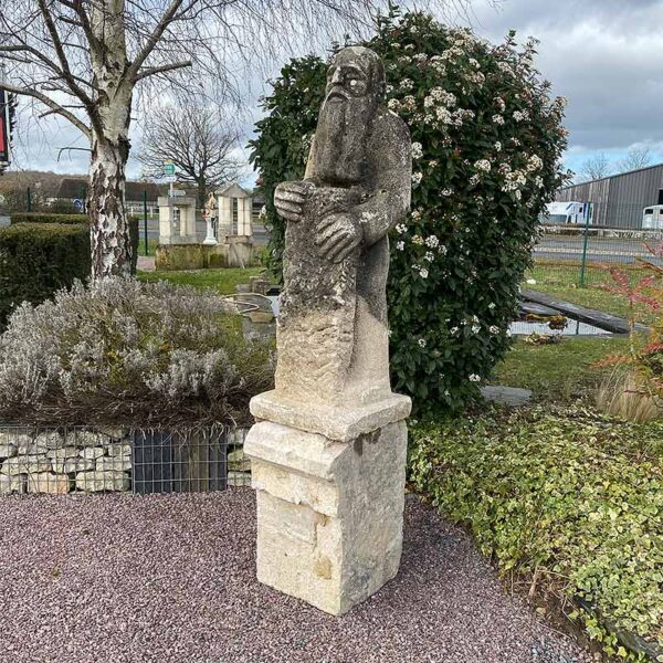 Outdoor granite standing man statue