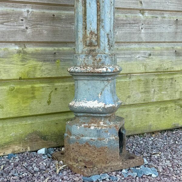 base of antique street lamp post